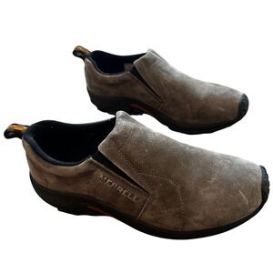 Merrell Jungle‎ Moc Gunsmoke Suede Slip On Hiking Shoes Mens 9.5